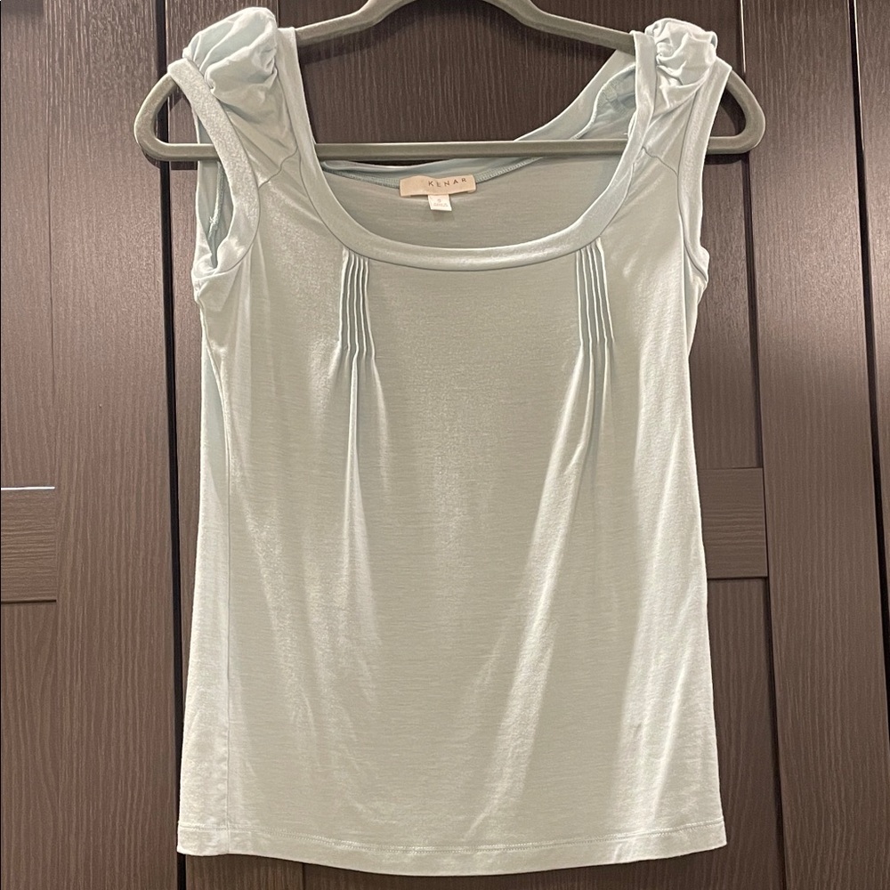 Kenar Light Blue Sleeveless Tank Top